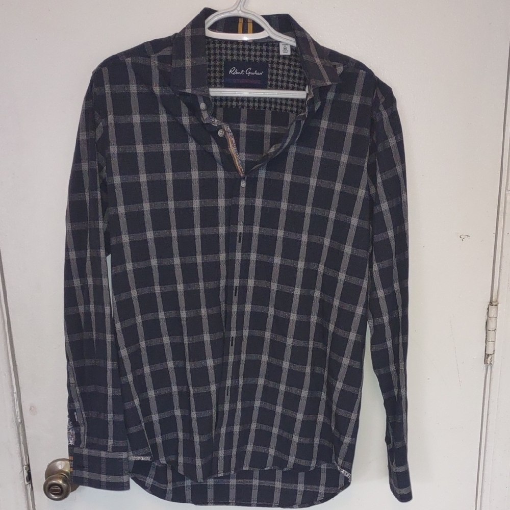 Robert Graham Blue Casual Button Down Shirt